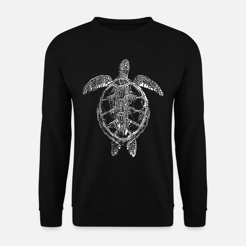 Tortoise white - Unisex Sweatshirt - black