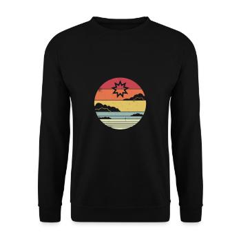 Bahai Bahaitum Retro - Sweat-shirt Unisexe - noir - Devant - Alina (178cm) & Michal (187cm)