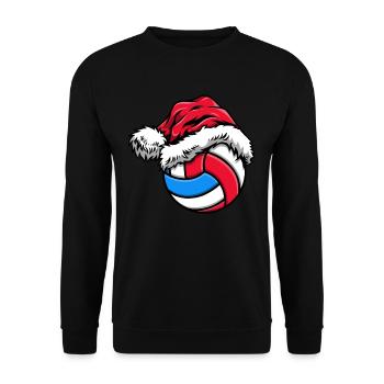 Chapeau de Noël de volleyball - Sweat-shirt Unisexe - noir - Devant - Alina (178cm) & Michal (187cm)