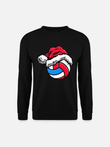 Volleyball Christmas hat - Unisex Sweatshirt - black