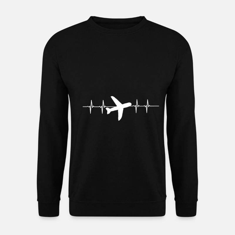 Avion d'aviation ECG amour - Sweat-shirt Unisexe - noir