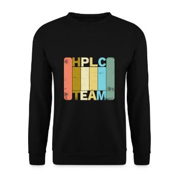 HPLC Chromatography Retro - Unisex Sweatshirt - black - Front - Alina (178cm) & Michal (187cm)