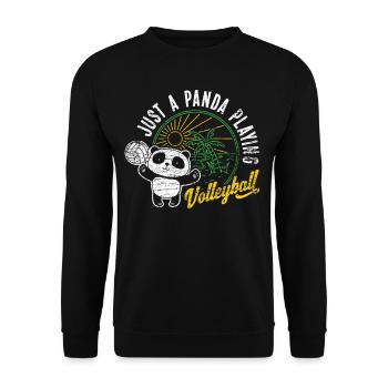 Panda volleyball - Unisex Sweatshirt - black - Front - Alina (178cm) & Michal (187cm)
