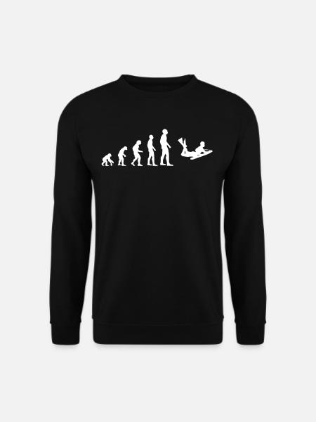 Bodyboard Evolution Wassersport Wellen Geschenk - Unisex Pullover - Schwarz