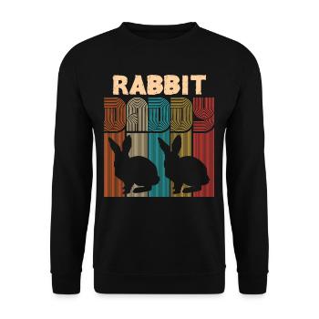 Papa lapin - Sweat-shirt Unisexe - noir - Devant - Alina (178cm) & Michal (187cm)