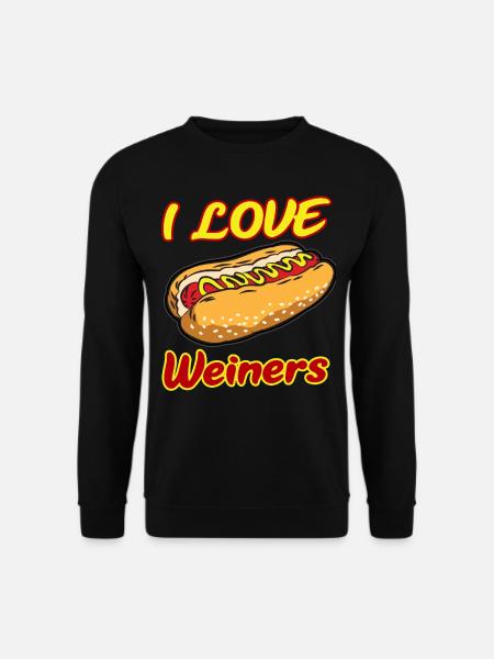 I LOVE WEINERS - Unisex Sweatshirt - black