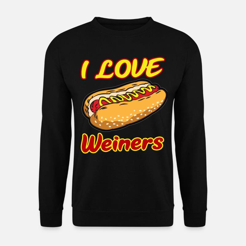 I LOVE WEINERS - Unisex Sweatshirt - black