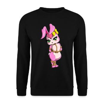 Rope Bunny BDSM Bondage Bunny Shibari Submissive - Unisex Sweatshirt - black - Front - Alina (178cm) & Michal (187cm)