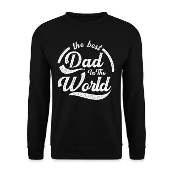 The best dad in the world Best father in the world - Unisex Sweatshirt - black - Front - Alina (178cm) & Michal (187cm)
