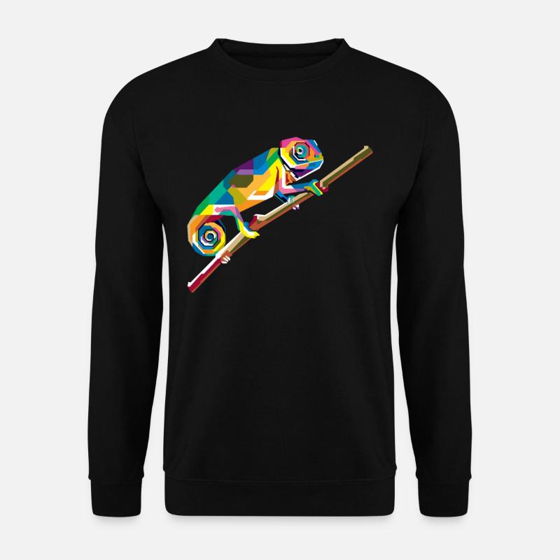Chamäleon Tier - Unisex Pullover - Schwarz