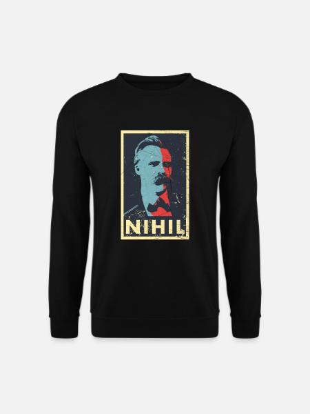 Vintage Philosophy Nihilism Friedrich Nietzsche - Unisex Sweatshirt - black