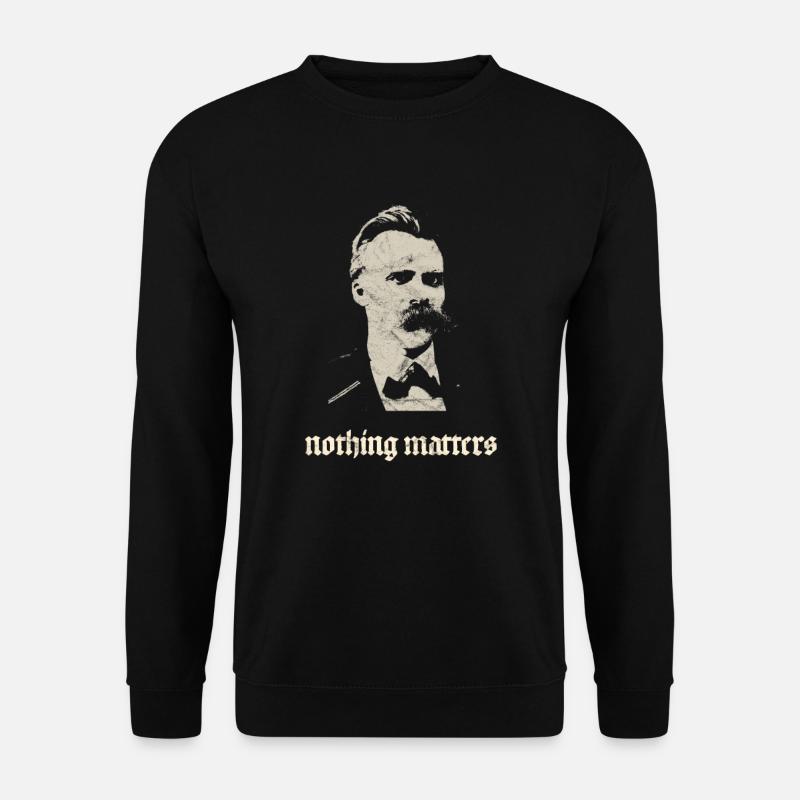 Vintage Nietzsche Philosophie Nihilismus Design Kant - Unisex Pullover - Schwarz