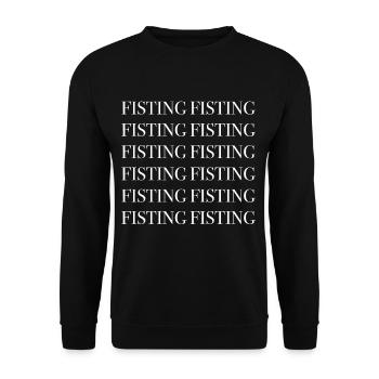 Fisting Anal Sex - Unisex Pullover - Schwarz - Vorne - Alina (178cm) & Michal (187cm)