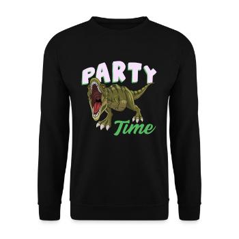 dinosaure - Sweat-shirt Unisexe - noir - Devant - Alina (178cm) & Michal (187cm)