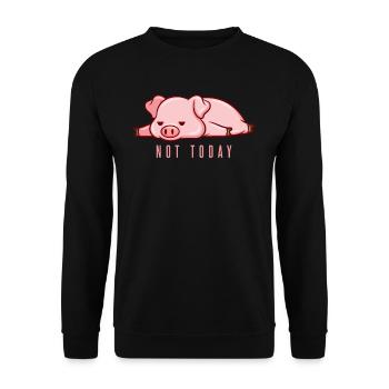 Not Today - Unisex Sweatshirt - black - Front - Alina (178cm) & Michal (187cm)