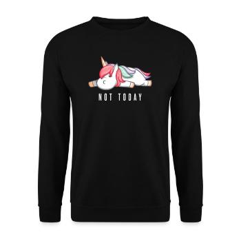 Not Today - Unisex Sweatshirt - black - Front - Alina (178cm) & Michal (187cm)