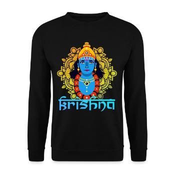 Cadeau de l'hindouisme Krishna Mandala - Sweat-shirt Unisexe - noir - Devant - Alina (178cm) & Michal (187cm)