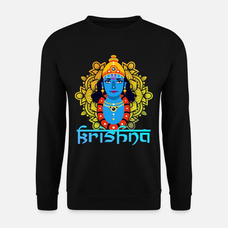 Krishna Mandala Hinduismus Geschenk - Unisex Pullover - Schwarz
