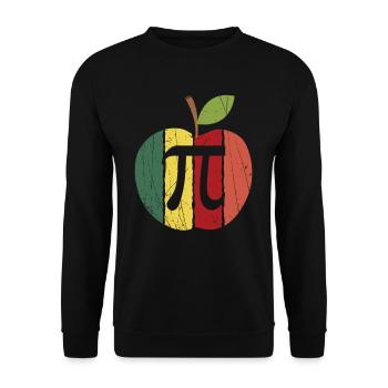 Cool Vintage Applie Pie Pi Pun Retro Bakers gift - Unisex Sweatshirt - black - Front - Alina (178cm) & Michal (187cm)