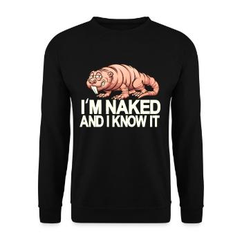 Naked mole rat rat funny ugly animal - Unisex Sweatshirt - black - Front - Alina (178cm) & Michal (187cm)