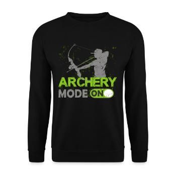 Archery fashion archery gift - Unisex Sweatshirt - black - Front - Alina (178cm) & Michal (187cm)