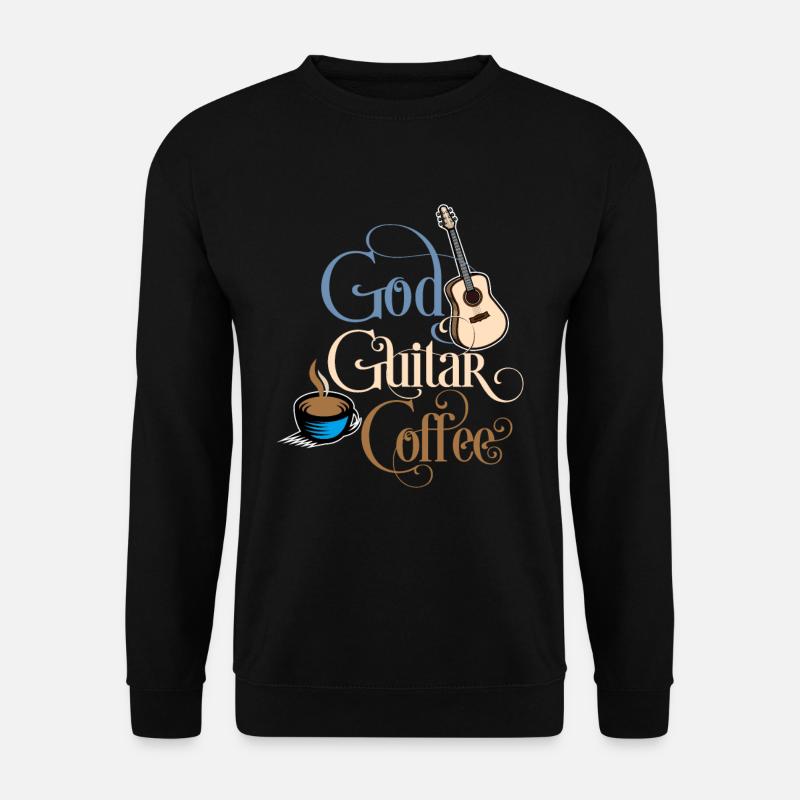 God Guitar Coffee - Unisex Sweatshirt - black