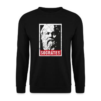 Socrates Vintage Greek Philosophy Aristoteles - Unisex Sweatshirt - black - Front - Alina (178cm) & Michal (187cm)