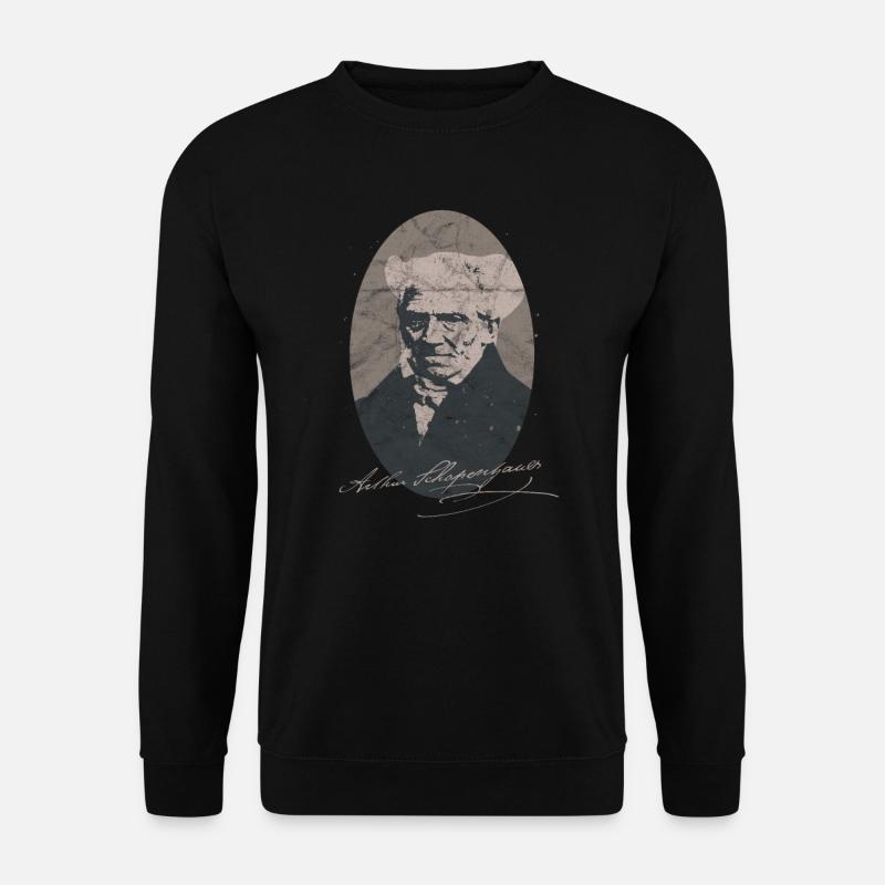 Vintage Philosophie Arthur Schopenhauer Nietzsche - Unisex Pullover - Schwarz