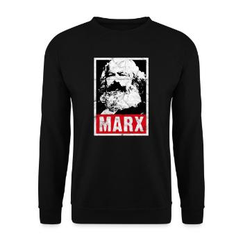 Karl Marx Capital Communist Lenin Marxism Kapital - Unisex Sweatshirt - black - Front - Alina (178cm) & Michal (187cm)