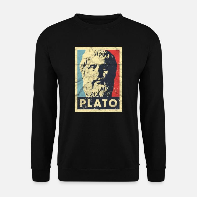 Platon Vintage griechische Philosophie Aristoteles - Unisex Pullover - Schwarz