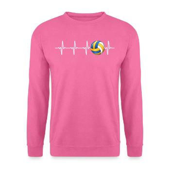 Battements de cœur volley-ball - Sweat-shirt Unisexe - rose - Devant