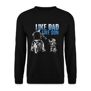 father and son bike biker motorcycle - Unisex Sweatshirt - black - Front - Alina (178cm) & Michal (187cm)
