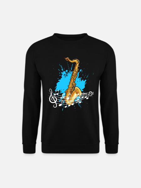 Saxophon - Unisex Pullover - Schwarz