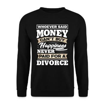 Divorce Pay - Unisex Sweatshirt - black - Front - Alina (178cm) & Michal (187cm)