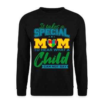 AUTISM MOM Cadeau de sensibilisation à l'autisme - Sweat-shirt Unisexe - noir - Devant - Alina (178cm) & Michal (187cm)