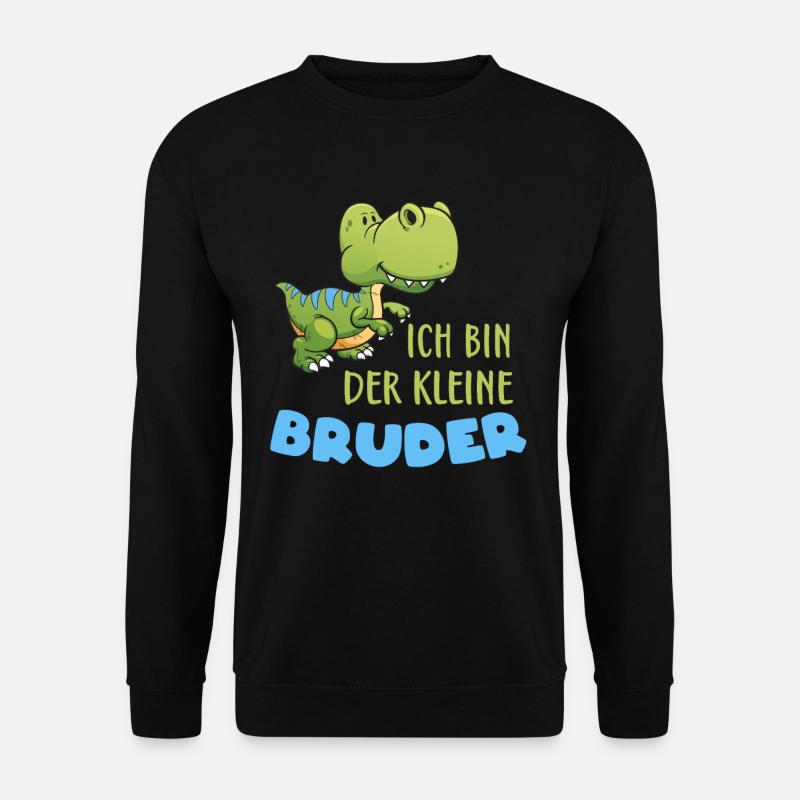 Kleiner Bruder Dino T Rex Geschwister Geschenke - Unisex Pullover - Schwarz