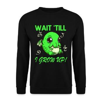 Cthulhu bébé mignon drôle - Sweat-shirt Unisexe - noir - Devant - Alina (178cm) & Michal (187cm)