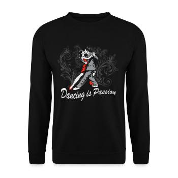 Tango La danse est passion couple de danse - Sweat-shirt Unisexe - noir - Devant - Alina (178cm) & Michal (187cm)