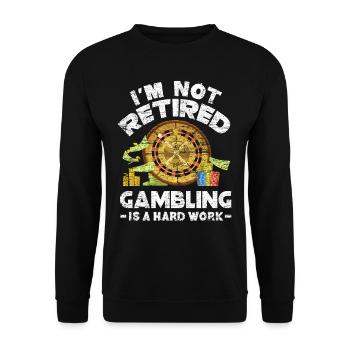 Casino - Unisex Sweatshirt - black - Front - Alina (178cm) & Michal (187cm)