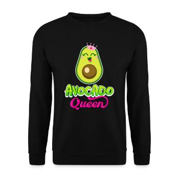 Avocado Queen funny princess humor - Unisex Sweatshirt - black - Front - Alina (178cm) & Michal (187cm)