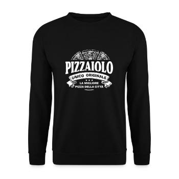 Best pizza maker Miglior Pizzaiolo Pizza - Unisex Sweatshirt - black - Front - Alina (178cm) & Michal (187cm)
