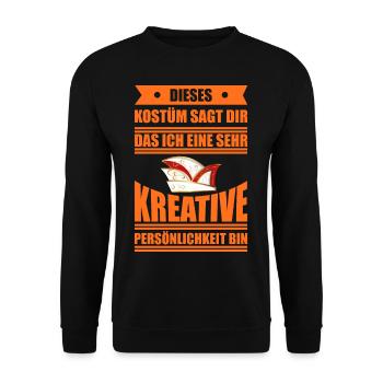 KOMITEEMÜTZE KOSTÜM Anti Karneval Fasching - Unisex Pullover - Schwarz - Vorne - Alina (178cm) & Michal (187cm)
