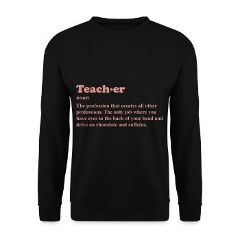 LETTRE D'ENSEIGNANT Cadeau pour professeur d'anglais - Sweat-shirt Unisexe - noir - Devant - Alina (178cm) & Michal (187cm)