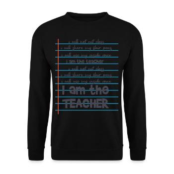Je suis l'enseignant - Sweat-shirt Unisexe - noir - Devant - Alina (178cm) & Michal (187cm)