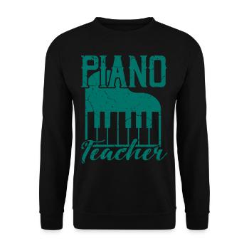 Cadeau de professeur de piano pour professeur de piano - Sweat-shirt Unisexe - noir - Devant - Alina (178cm) & Michal (187cm)