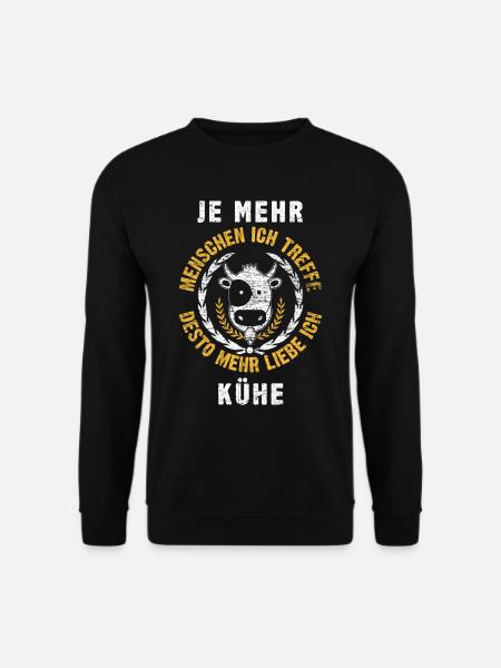 Kuh Kühe - Unisex Pullover - Schwarz