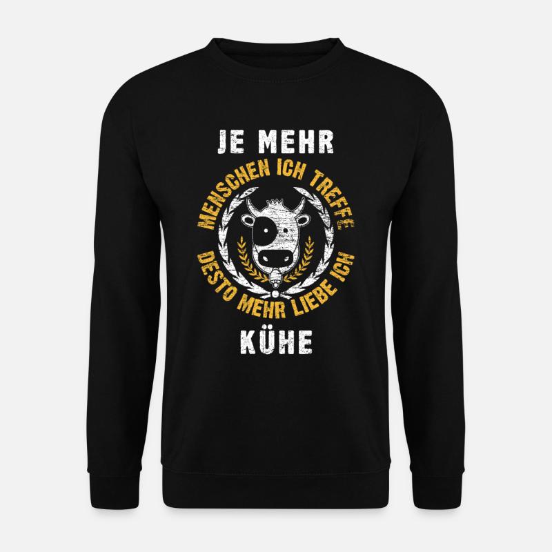 Kuh Kühe - Unisex Pullover - Schwarz