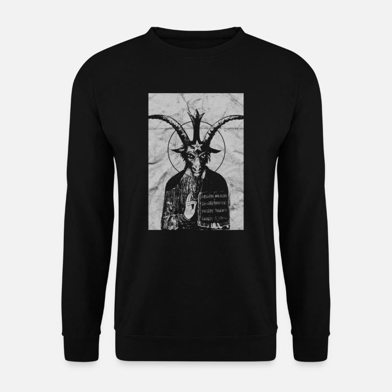 Occult Baphomet Gothic Grunge Satan Devil Black - Unisex Sweatshirt - black