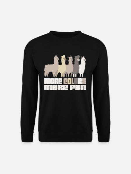 Alpaka Alpaka Alpaka Alpaka Alpaka - Unisex Pullover - Schwarz
