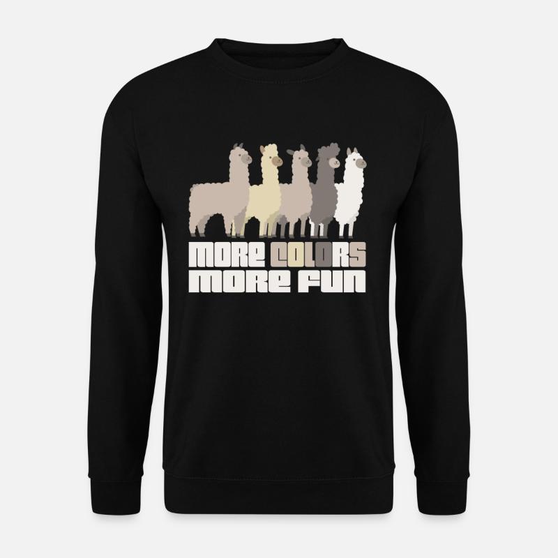 Alpaka Alpaka Alpaka Alpaka Alpaka - Unisex Pullover - Schwarz